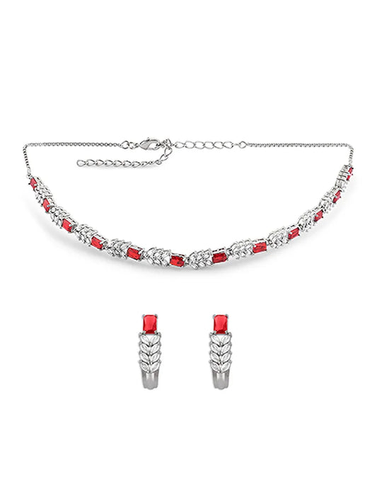 Crimson Royale Choker Set - A Royal Touch for Every Occasion