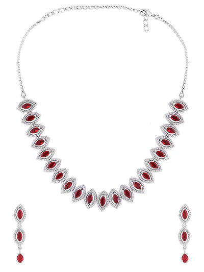 Marquise Crimson Queen Necklace Set