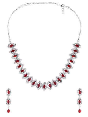 Marquise Crimson Queen Necklace Set