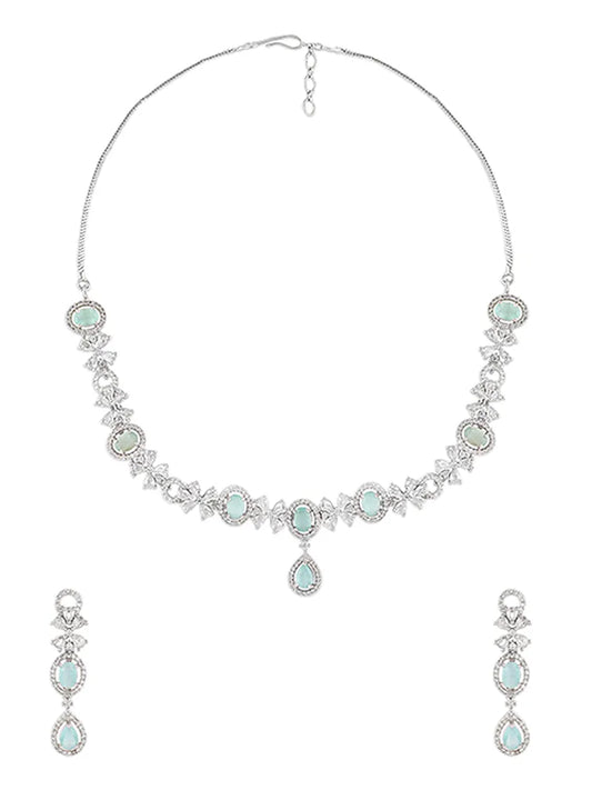 Minty Green Diamond Necklace