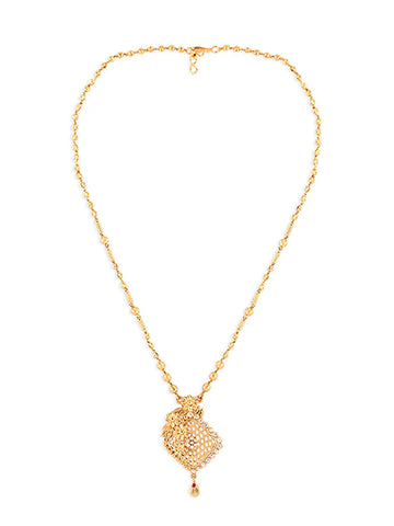 24-Carat Gold-Plated Pendant Set with Earrings