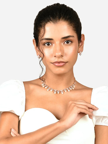 Pearl Bloom Choker Set - Where Elegance Meets Everyday Sparkle