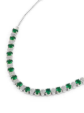 NatureÕs Green Stone Necklace - Gracefully Arranged in a Delicate Foliage Design