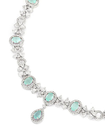 Minty Green Diamond Necklace