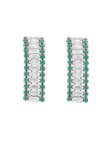 Mint Green and White Stone Choker Set with Matching Bracelet and Earrings - Soft Modern Glam
