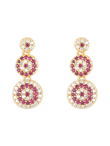 Red Spinel Turkish Design Necklace with Earrings