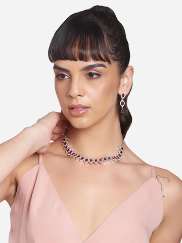 Marquise Crimson Queen Necklace Set