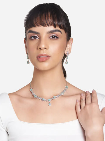 Minty Green Diamond Necklace