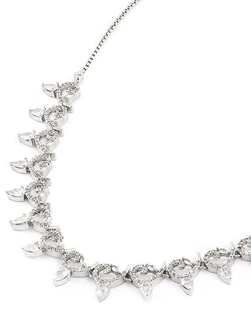 Shimmering White Stone American Diamond Set - Timeless Beauty of Real Diamonds