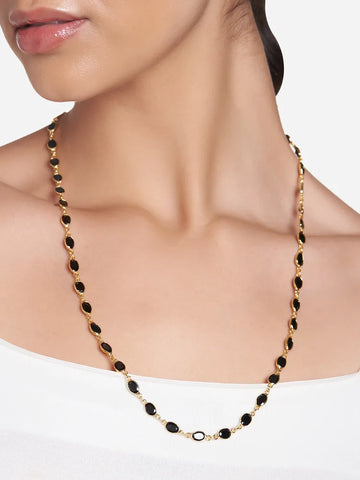 Opaque Black Smooth Timeless Trail Chain for Women