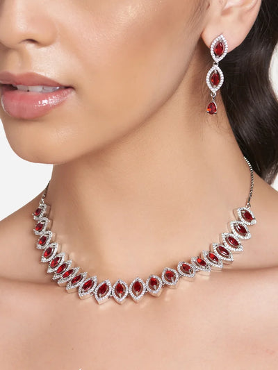 Marquise Crimson Queen Necklace Set hover