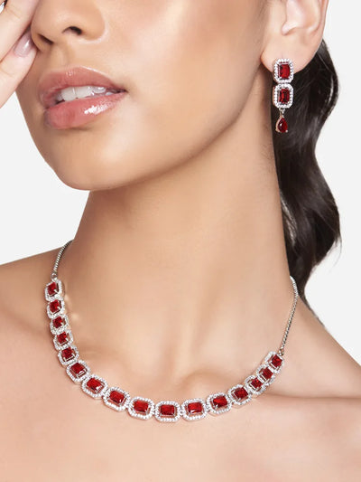 Ruby Stone Necklace - Make a Powerful Statement hover