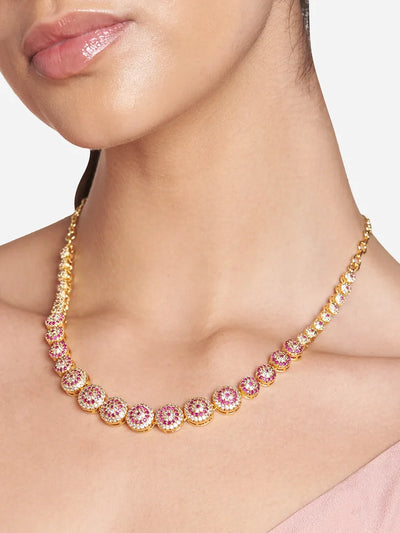 Red Spinel Turkish Design Necklace with Earrings hover