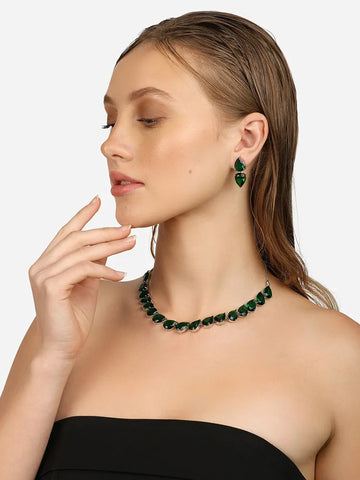 Emerald Drop Elegance - Subtle, Striking, and Oh-So-Chic