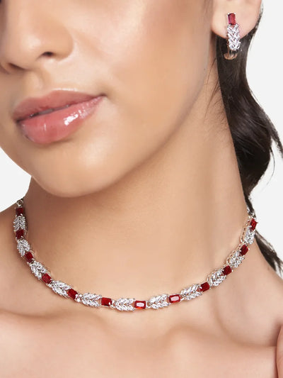 Crimson Royale Choker Set - A Royal Touch for Every Occasion hover