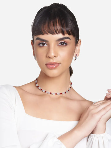 Crimson Royale Choker Set - A Royal Touch for Every Occasion
