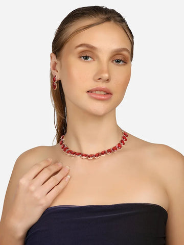 Crimson Allure Set - She Wore Fire Around Her Neck