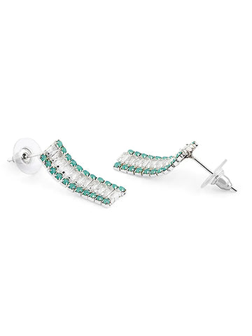 Mint Green and White Stone Choker Set with Matching Bracelet and Earrings - Soft Modern Glam