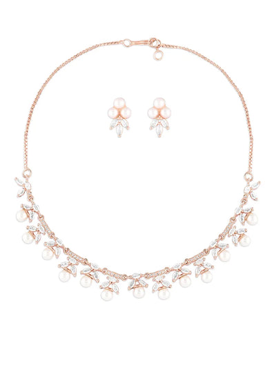 Pearl Bloom Choker Set - Where Elegance Meets Everyday Sparkle